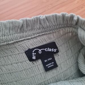 Art Class Olive Green Ribbed Jumpsuit